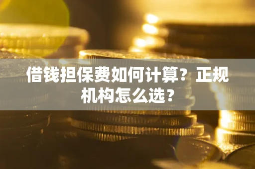 济南借钱担保费如何计算？正规机构怎么选？