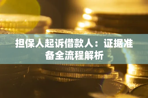济南担保人起诉借款人：证据准备全流程解析