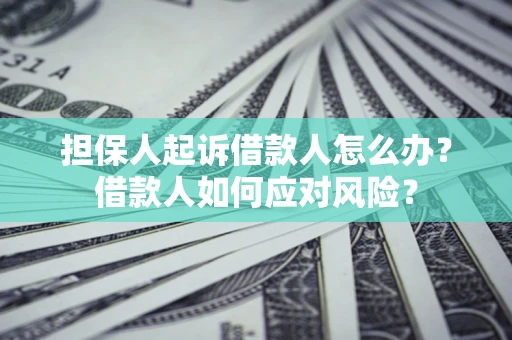 济南担保人起诉借款人怎么办？借款人如何应对风险？